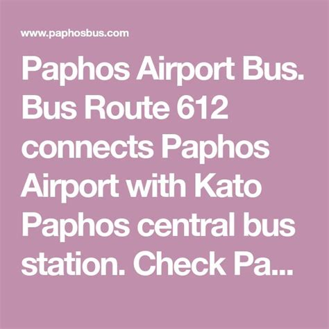 paphos to polis bus timetable